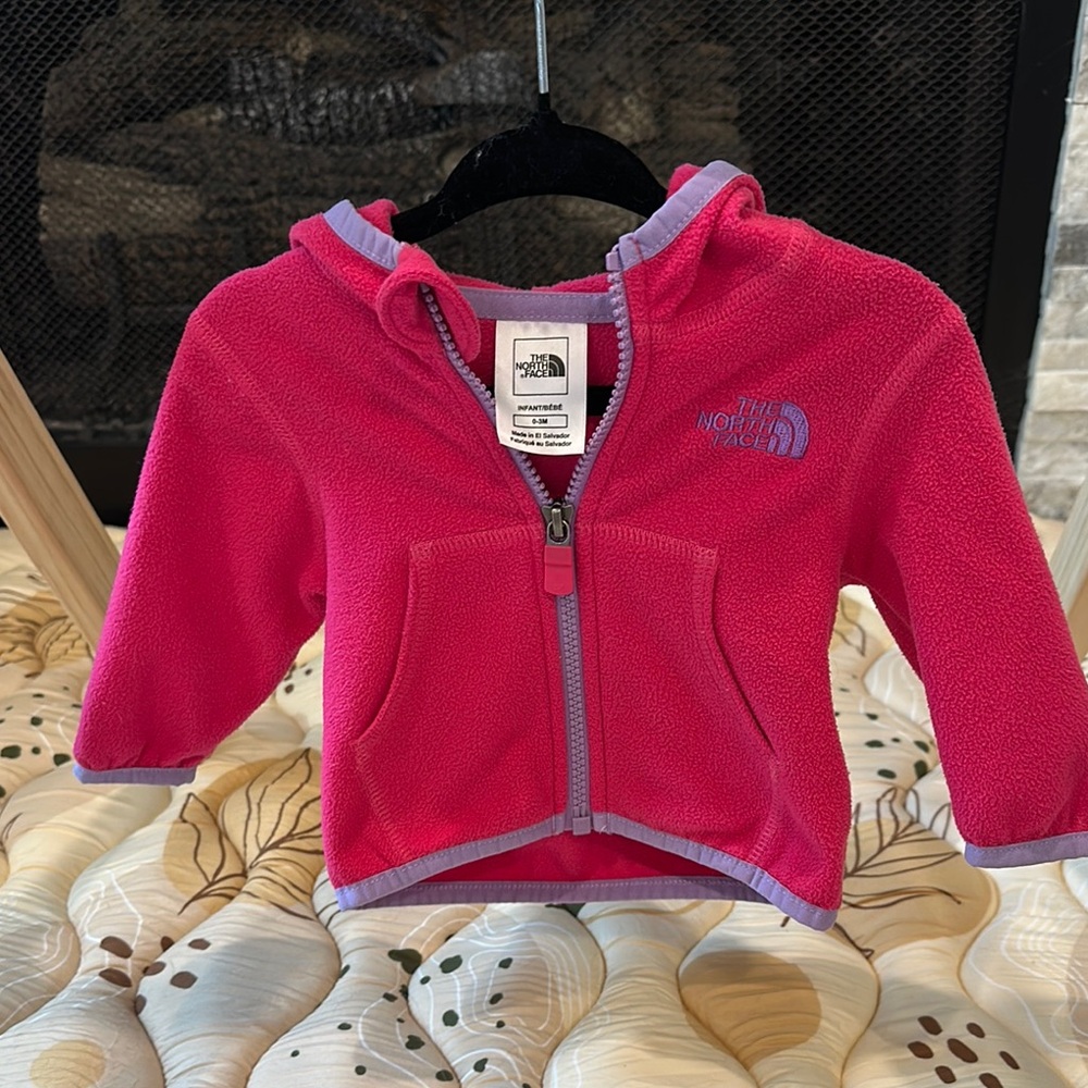 The North Face Pink Fleece Infant Hoodie